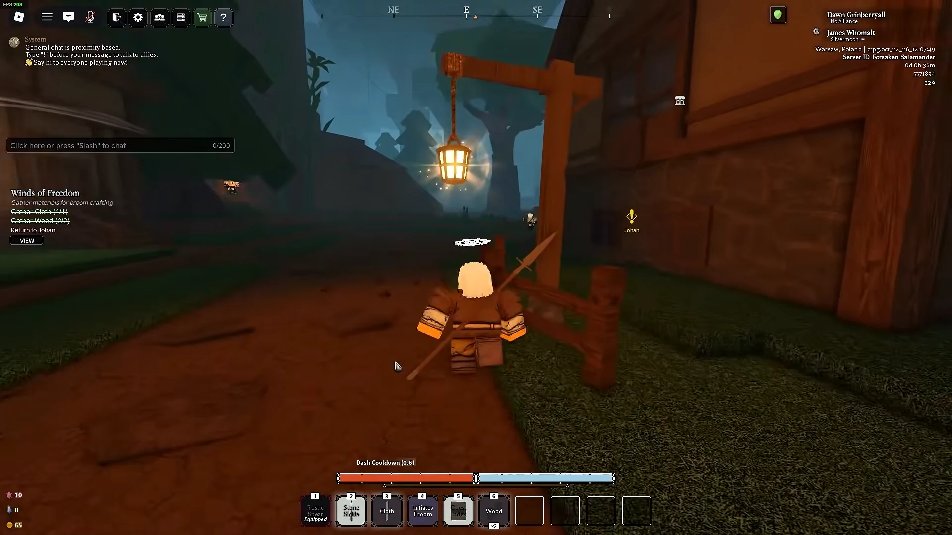 Completed Cloth and Wood counters with the Return to Johan objective