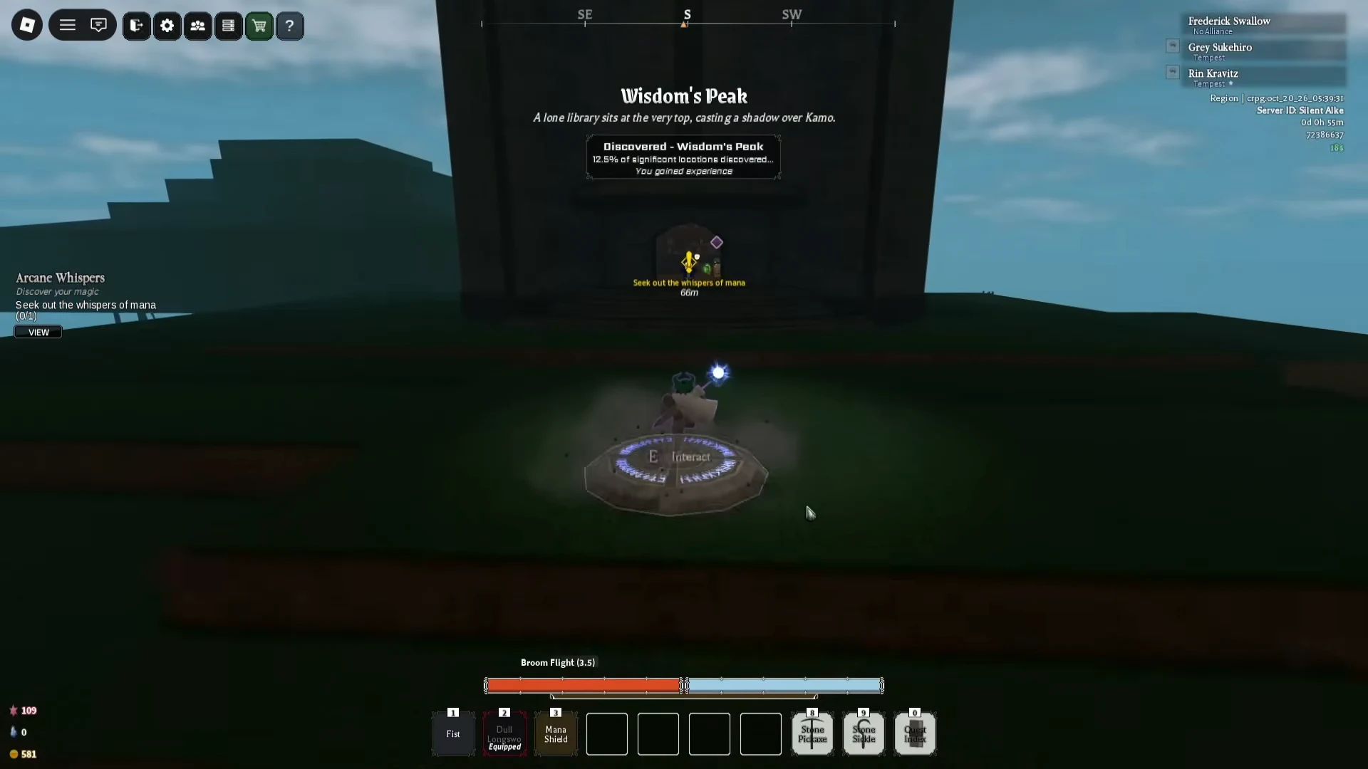 Entrance platform at Wisdom’s Peak